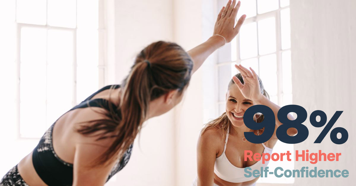 Higher self confidence from workouts
